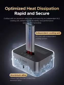 Orico докинг станция Storage - HDD/M.2 Dock - 2 BAY Offline Clone 2.5/3.5/M.2 NVMe USB-C/USB-A - IT28E-C-EU-GY