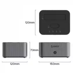 Orico докинг станция Storage - HDD/M.2 Dock - 2 BAY Offline Clone 2.5/3.5/M.2 NVMe USB-C/USB-A - IT28E-C-EU-GY