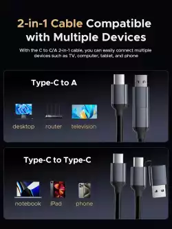 Orico докинг станция Storage - HDD/M.2 Dock - 2 BAY Offline Clone 2.5/3.5/M.2 NVMe USB-C/USB-A - IT28E-C-EU-GY
