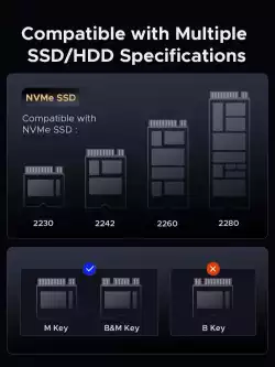 Orico докинг станция Storage - HDD/M.2 Dock - 2 BAY Offline Clone 2.5/3.5/M.2 NVMe USB-C/USB-A - IT28E-C-EU-GY