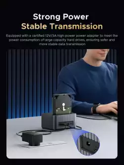 Orico докинг станция Storage - HDD/M.2 Dock - 2 BAY Offline Clone 2.5/3.5/M.2 NVMe USB-C/USB-A - IT28E-C-EU-GY