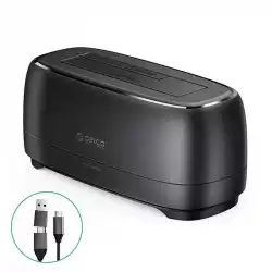 Orico докинг станция Storage - HDD/SSD Dock - 2.5/3.5 inch USB-C/A - DD18C3-EU-BK