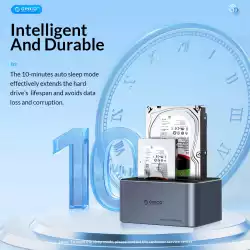 Orico докинг станция Storage - HDD/SSD Dock - 2 BAY Offline Clone 2.5/3.5 USB-C/USB-A - 6626C3-C-V1