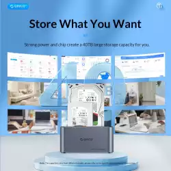 Orico докинг станция Storage - HDD/SSD Dock - 2 BAY Offline Clone 2.5/3.5 USB-C/USB-A - 6626C3-C-V1
