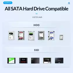 Orico докинг станция Storage - HDD/SSD Dock - 2 BAY Offline Clone 2.5/3.5 USB-C/USB-A - 6626C3-C-V1