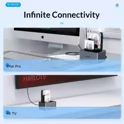 Orico докинг станция Storage - HDD/SSD Dock - 2 BAY Offline Clone 2.5/3.5 USB-C/USB-A - 6626C3-C-V1