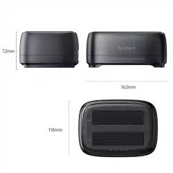 Orico докинг станция Storage - HDD/SSD Dock - 2 BAY Offline Clone 2.5/3.5 USB-C/USB-A - DD28C3-C