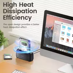 Orico докинг станция Storage - HDD/SSD Dock - 2.5/3.5 inch USB-C/A - DD18C3-EU-BK