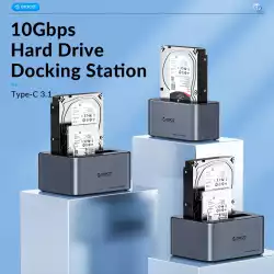 Orico докинг станция Storage - HDD/SSD Dock - 2 BAY Offline Clone 2.5/3.5 USB-C/USB-A - 6626C3-C-V1