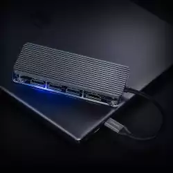 Orico докинг станция Type-C Docking Station Power Distribution 3.0 100W - HDMI, Type-C x 1, USB3.0 x 3, USB 2.0 x 1, LAN, SD, VGA, Audio - WB-11P-GY