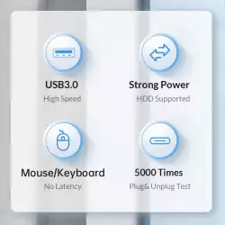 Orico хъб HUB USB3.1 3 port - 2 x USB3.0, 1 x Type C, Black - PWC2U-C3-015-BK