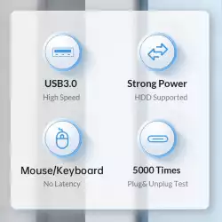Orico хъб HUB USB3.1 Type-C 4 port - 4 x USB3.0 Black - PW4U-C3-015-BK