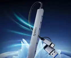 Orico хъб HUB USB-C/USB-A 7 port - USB3.0 x 1, USB2.0 x 6 - YSA2-U3-GY