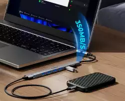 Orico хъб HUB USB-C/USB-A 7 port - USB3.0 x 1, USB2.0 x 6 - YSA2-U3-GY