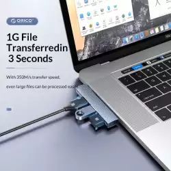 Orico хъб USB3.0/2.0 HUB 3 port TYPE C, Aluminum - AH-W13-GY