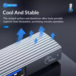 Orico хъб USB3.0/2.0 HUB 4 port, Aluminum - AH-A13-GY