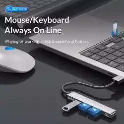 Orico хъб USB3.0/2.0 HUB 4 port, Aluminum - AH-A13-GY
