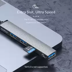 Orico хъб USB3.0/2.0 HUB 4 port - Type-C input - AH-13-GY                          
