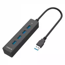Orico хъб USB3.0 HUB 4 port black - W8PH4-U3-BK