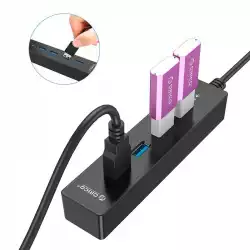 Orico хъб USB3.0 HUB 4 port black - W8PH4-U3-BK