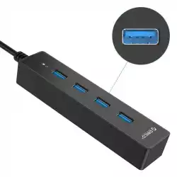Orico хъб USB3.0 HUB 4 port black - W8PH4-U3-BK