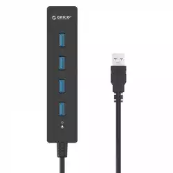 Orico хъб USB3.0 HUB 4 port black - W8PH4-U3-BK