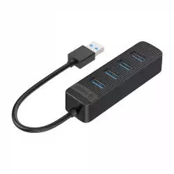 Orico хъб USB3.0 HUB 4 port - Type C input, 0.15m cable, aux Type-C power input - TWU3-4A-BK