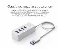 Orico хъб USB3.0 HUB 4 port - USB/Micro USB input, Black - W5P-U3-030