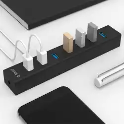 Orico хъб USB3.0 HUB 7 port Black - H7013-U3-AD