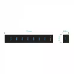 Orico хъб USB3.0 HUB 7 port Black - H7013-U3-AD