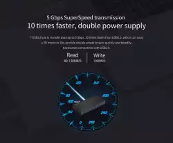 Orico хъб USB3.0 HUB 7 port with Premium Power Adapter, Black - H7928-U3-V1-BK