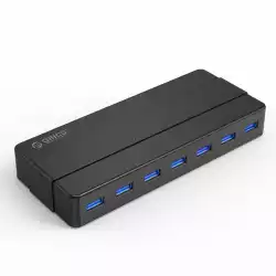 Orico хъб USB3.0 HUB 7 port with Premium Power Adapter, Black - H7928-U3-V1-BK