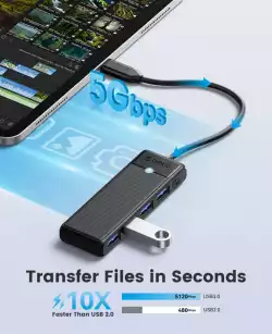 Orico хъб USB3.1 HUB Type-C - 4 x USB3.0 - PAPW4A-C3-015-WH