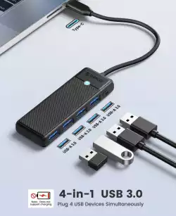 Orico хъб USB3.1 HUB Type-C - 4 x USB3.0 - PAPW4A-C3-015-WH