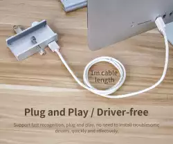 Orico хъб USB 3.0 HUB Clip Type 4 port -  Aluminum - MH4PU-SV