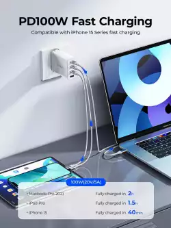 Orico кабел Cable USB C-to-C PD 100W Charging 1.0m White - CDX-100CC-WH