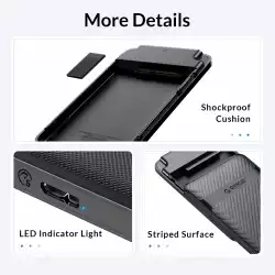 Orico кутия за диск Storage - Case - 2.5 inch USB-C - 2577C3-V1-BK
