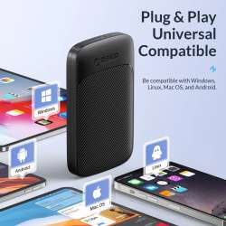 Orico кутия за диск Storage - Case - 2.5 inch USB-C - 2020C3-V1-BK