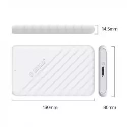 Orico кутия за диск Storage - Case - 2.5 inch USB3.0 WHITE - 25PW1-U3-WH