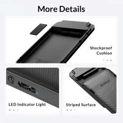 Orico кутия за диск Storage - Case - 2.5 inch USB-C - 2577C3-V1-BK