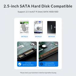 Orico кутия за диск Storage - Case - 2.5 inch USB-C - 2577C3-V1-BK