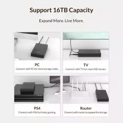 Orico кутия за диск Storage - Case - 3.5 inch, USB3.0, Built-in Power adapter, UASP, black - 3599U3