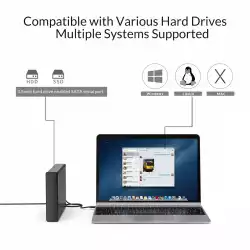 Orico кутия за диск Storage - Case - 3.5 inch Vertical, USB3.0, Power adapter, UASP, black - 7688U3-BK