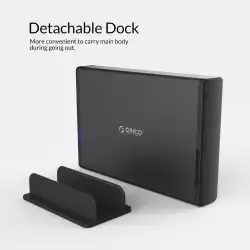 Orico кутия за диск Storage - Case - 3.5 inch Vertical, USB3.0, Power adapter, UASP, black - 7688U3-BK