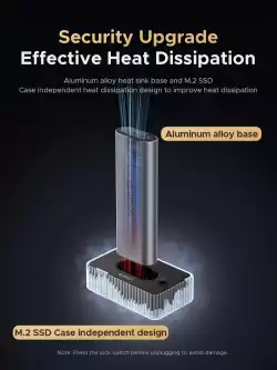 Orico външна кутия за диск/докинг станция Storage - Case/Docking Station - M.2 NVMe/NGFF - IT18C3-GY