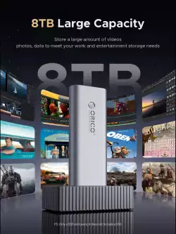 Orico външна кутия за диск/докинг станция Storage - Case/Docking Station - M.2 NVMe/NGFF - IT18C3-GY