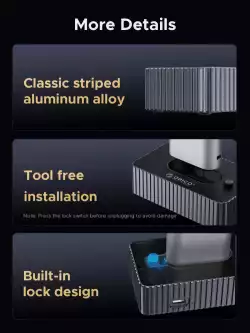 Orico външна кутия за диск/докинг станция Storage - Case/Docking Station - M.2 NVMe/NGFF - IT18C3-GY