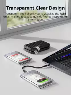 Orico външна кутия за диск Storage - Case - 2.5 inch 5Gbps USB-C Transparent - TX25C3-GY-BP