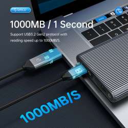 Orico външна кутия за диск Storage - Case - M.2 NVMe Dual-Bay - USB-C 10Gbps, Aluminium - AM2C3-2N-GY