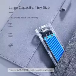 Orico външна кутия за диск Storage - Case - M.2 NVMe M key - USB3.1 Type-C - TCM2-C3-BK